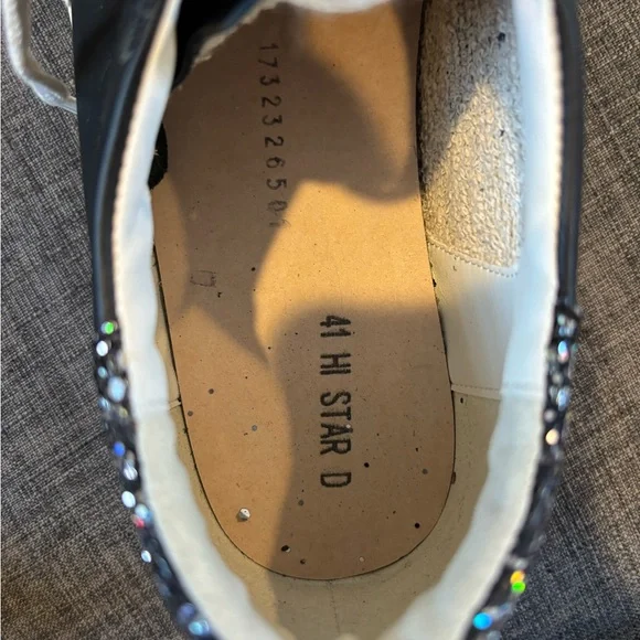 Golden Goose Black Sneakers with Glitter Heel - Picture 8 of 12